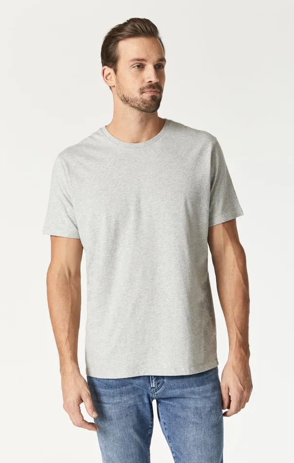 Crew Neck TShirt In Light Grey Melange Men Mavi Jeans TShirts