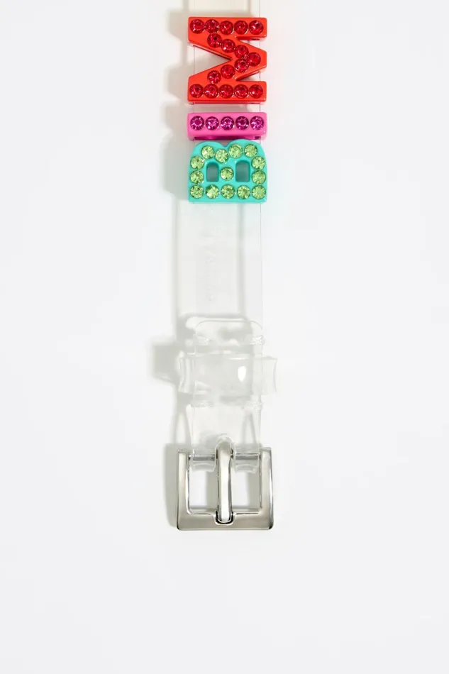 Crystals And Logo Transparent Bracelet Pink Women Bimba Y Lola Jewelry Crystals And Logo Transparent Bracelet Pink Women Bimba Y Lola Jewelry