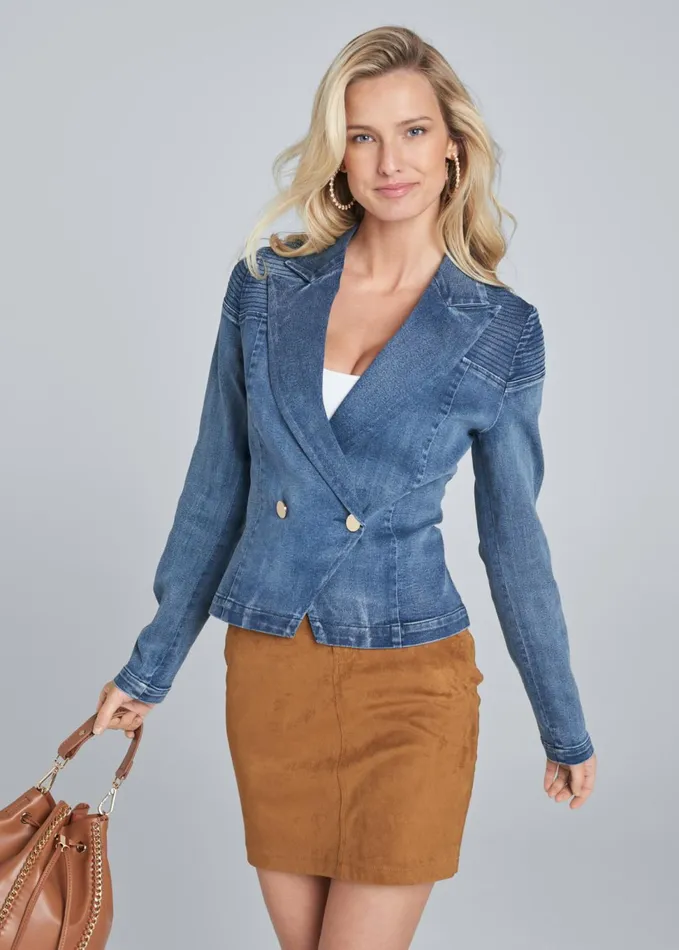 DENIM BLAZER Medium Wash Women VENUS Denim