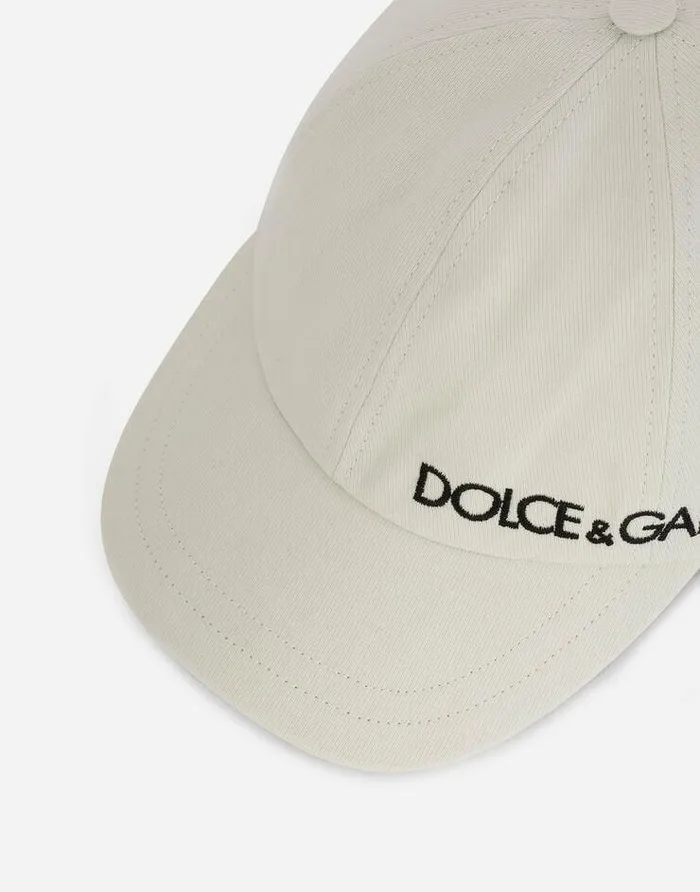 Dolce and Gabbana Accessories Children Baseball Cap With DolceandGabbana Embroidery White Dolce and Gabbana Accessories Children Baseball Cap With DolceandGabbana Embroidery White