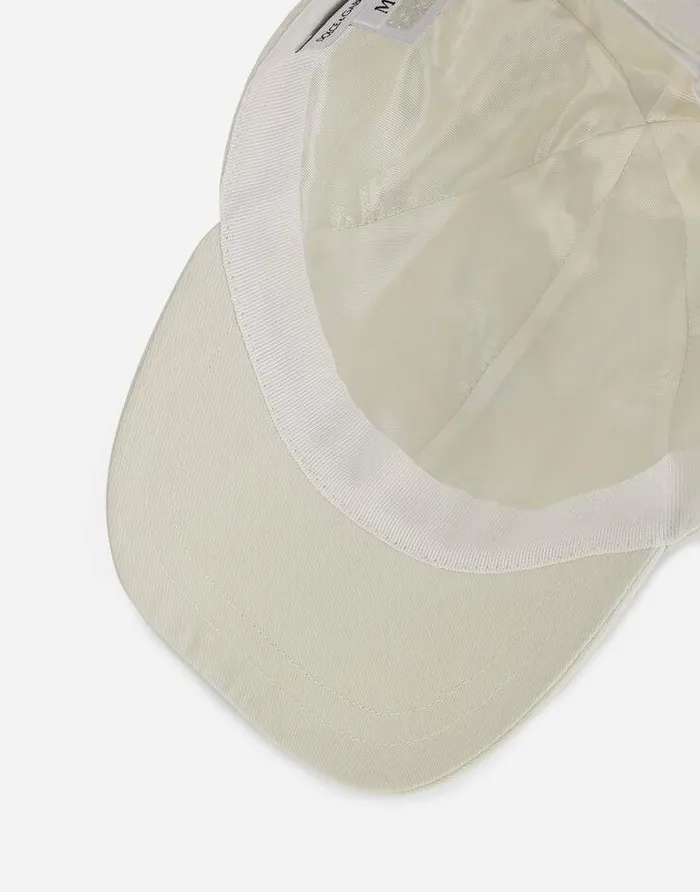 Dolce and Gabbana Accessories Children Baseball Cap With DolceandGabbana Embroidery White Dolce and Gabbana Accessories Children Baseball Cap With DolceandGabbana Embroidery White