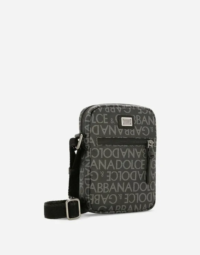 Dolce and Gabbana Accessories Children Crossbody Bag With Allover Jacquard Logo Multicolor Dolce and Gabbana Accessories Children Crossbody Bag With Allover Jacquard Logo Multicolor