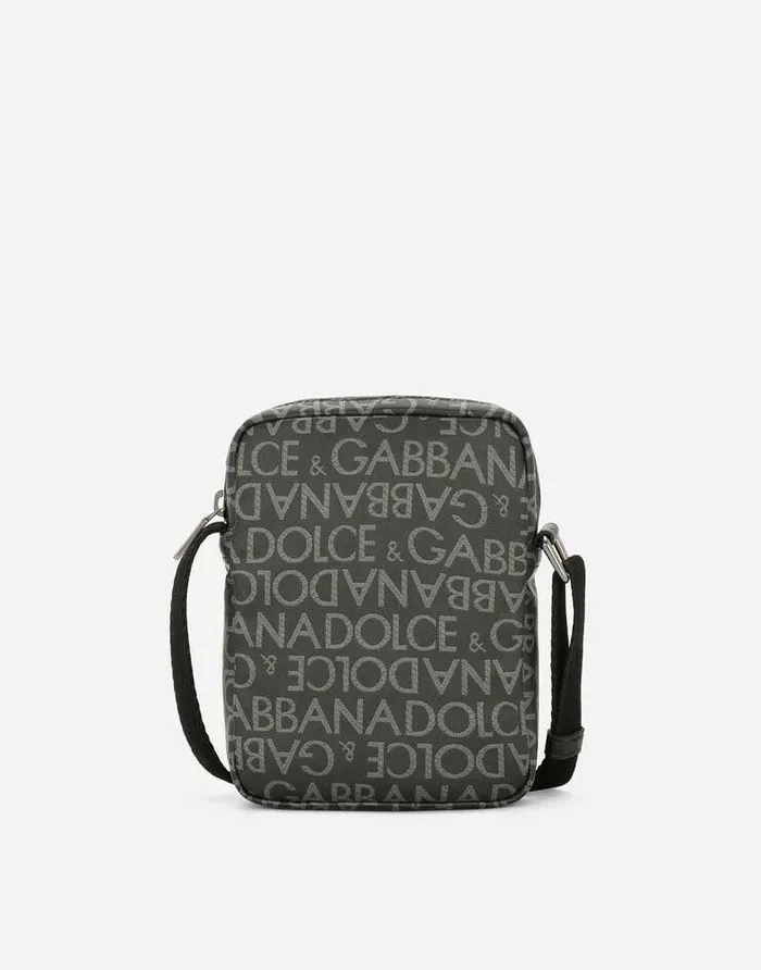 Dolce and Gabbana Accessories Children Crossbody Bag With Allover Jacquard Logo Multicolor Dolce and Gabbana Accessories Children Crossbody Bag With Allover Jacquard Logo Multicolor