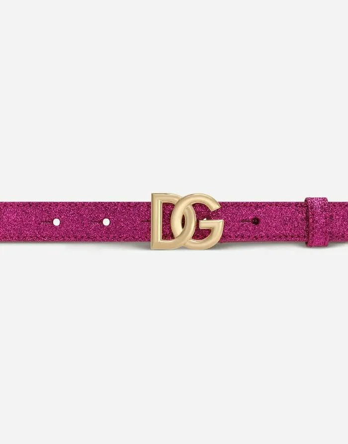Dolce and Gabbana Accessories Children DG Logo Belt Fuchsia Dolce and Gabbana Accessories Children DG Logo Belt Fuchsia