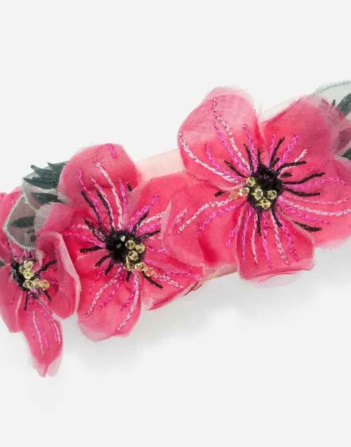 Dolce and Gabbana Accessories Children Headband With Floral Chiffon Application Multicolor Dolce and Gabbana Accessories Children Headband With Floral Chiffon Application Multicolor