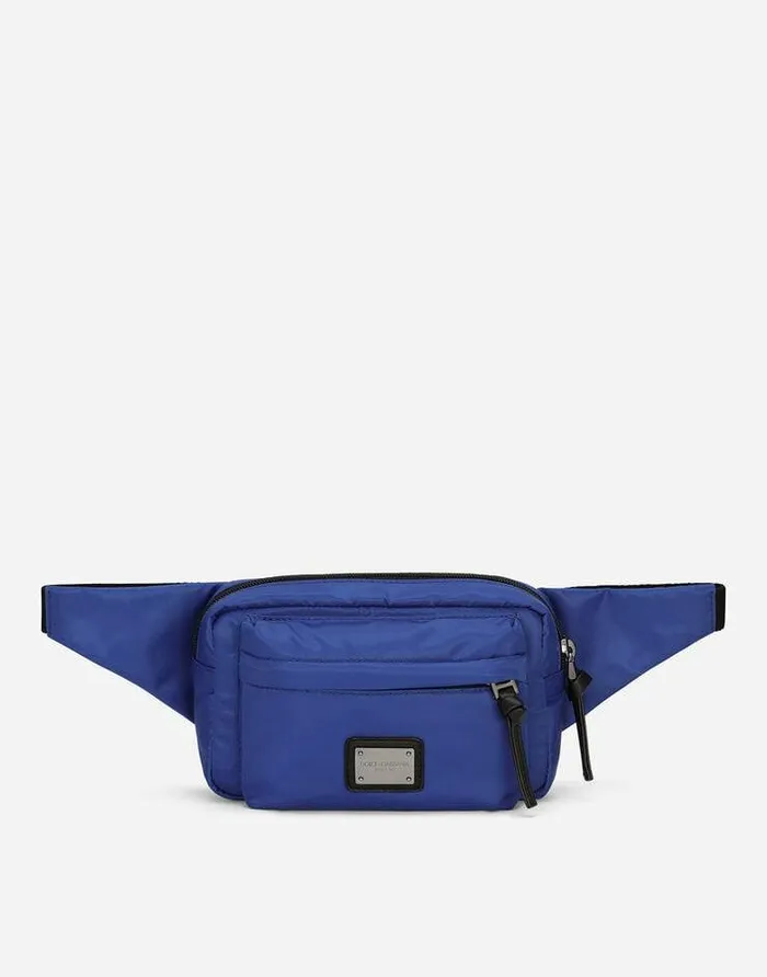 Dolce and Gabbana Accessories Children Nylon Belt Bag Blue