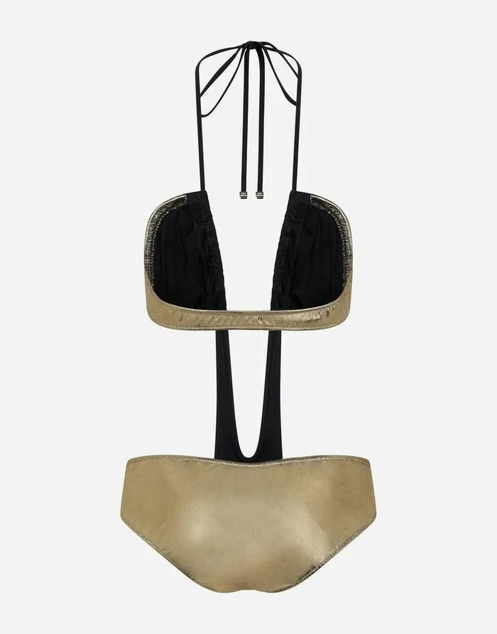 Dolce and Gabbana Beachwear Women Onepiece Swimsuit With Plunging Neckline Multicolor Dolce and Gabbana Beachwear Women Onepiece Swimsuit With Plunging Neckline Multicolor