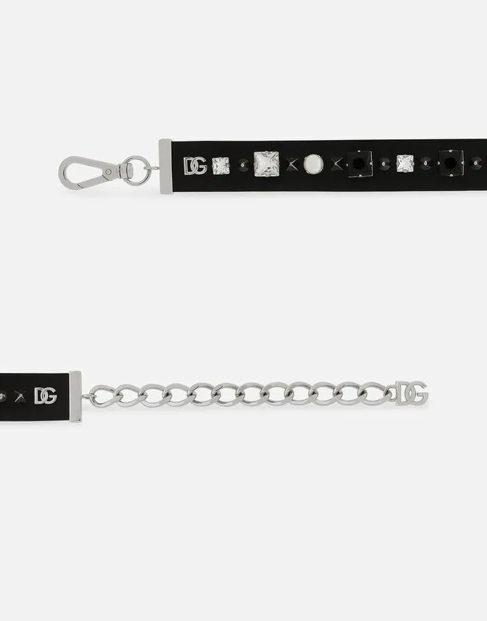 Dolce and Gabbana Belts Women Leather And Brass Belt Black Dolce and Gabbana Belts Women Leather And Brass Belt Black