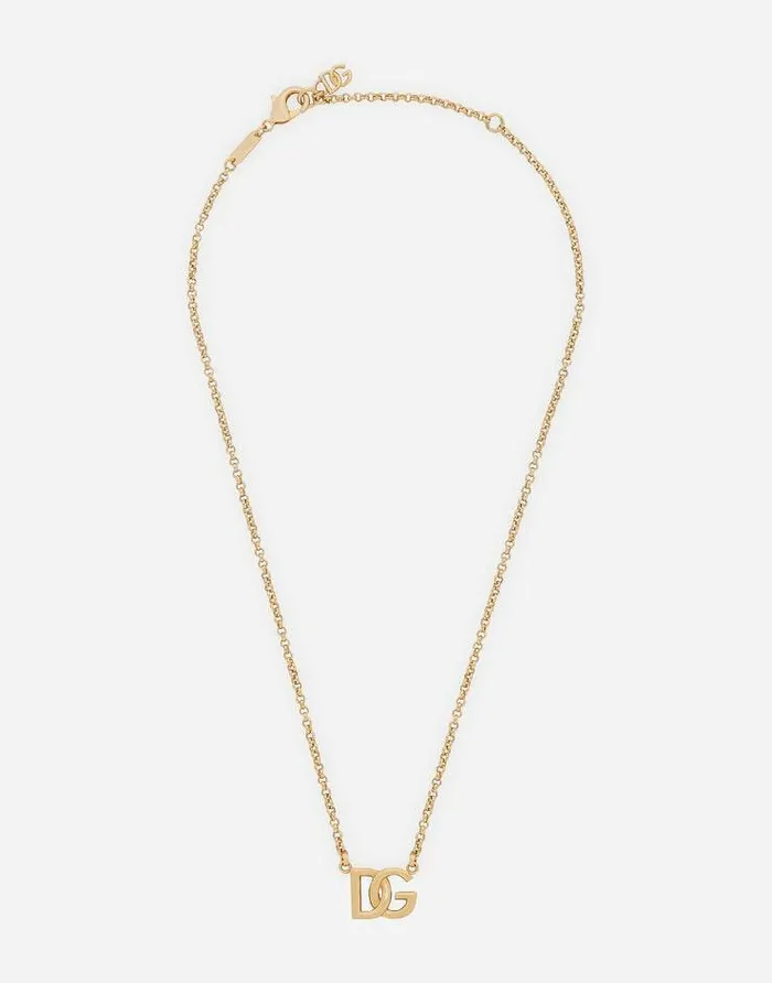 Dolce and Gabbana Bijoux Women Fine Link Necklace With DG Logo Gold