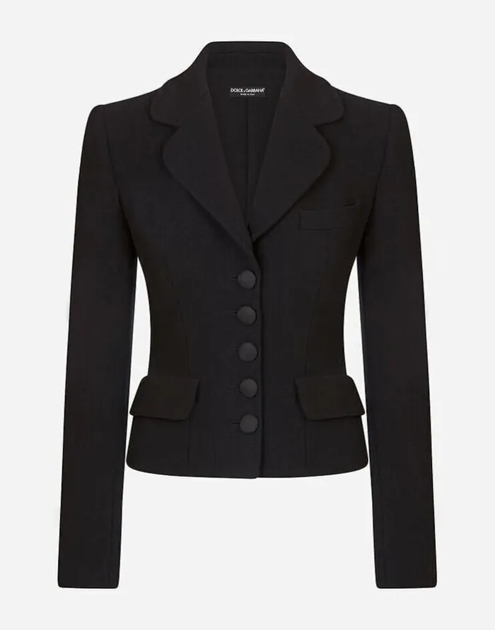 Dolce and Gabbana Blazers Women Short Singlebreasted Dolce Jacket Black