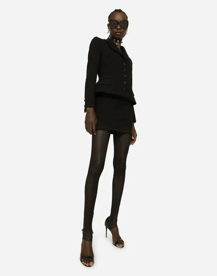 Dolce and Gabbana Blazers Women Short Singlebreasted Dolce Jacket Black Dolce and Gabbana Blazers Women Short Singlebreasted Dolce Jacket Black