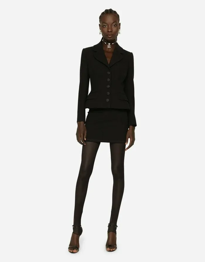 Dolce and Gabbana Blazers Women Short Singlebreasted Dolce Jacket Black Dolce and Gabbana Blazers Women Short Singlebreasted Dolce Jacket Black
