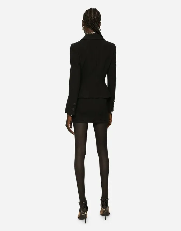 Dolce and Gabbana Blazers Women Short Singlebreasted Dolce Jacket Black Dolce and Gabbana Blazers Women Short Singlebreasted Dolce Jacket Black