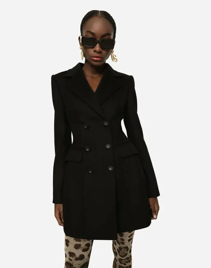 Dolce and Gabbana Blazers Women Wool And Cashmere Turlington Jacket Black Dolce and Gabbana Blazers Women Wool And Cashmere Turlington Jacket Black