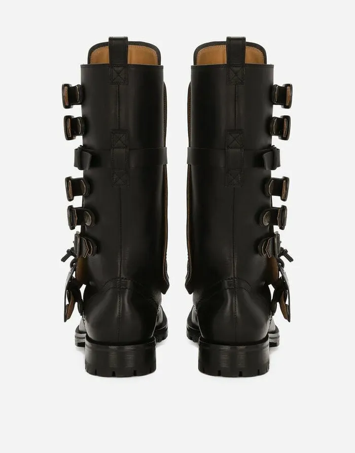 Dolce and Gabbana Boots Men Leather Boots Black Dolce and Gabbana Boots Men Leather Boots Black