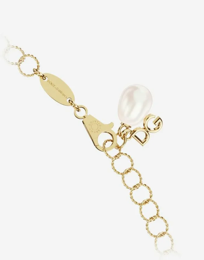 Dolce and Gabbana Charms Women Rainbow Alphabet 18 Kt Yellow Gold Twisted Wire Chain Necklace Gold Dolce and Gabbana Charms Women Rainbow Alphabet 18 Kt Yellow Gold Twisted Wire Chain Necklace Gold