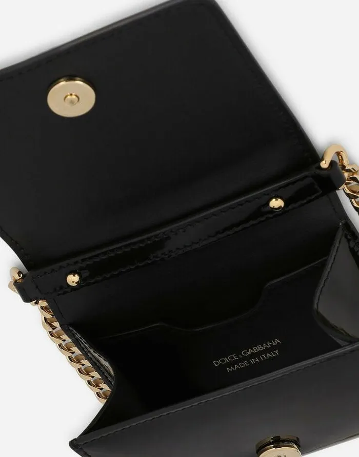 Dolce and Gabbana Clutches Mini And Micro Bags Women Polished Calfskin DG Micro Bag Black Dolce and Gabbana Clutches Mini And Micro Bags Women Polished Calfskin DG Micro Bag Black