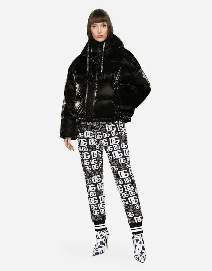 Dolce and Gabbana Coats And Jackets Women Coated Nylon Down Jacket Multicolor Dolce and Gabbana Coats And Jackets Women Coated Nylon Down Jacket Multicolor