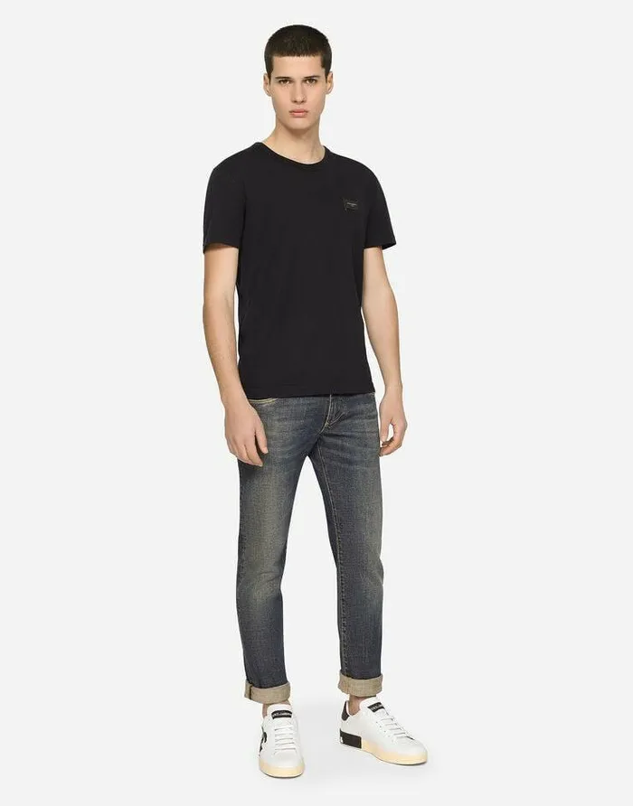 Dolce and Gabbana Denim Men Light Blue Wash Skinny Stretch Jeans Blue Dolce and Gabbana Denim Men Light Blue Wash Skinny Stretch Jeans Blue