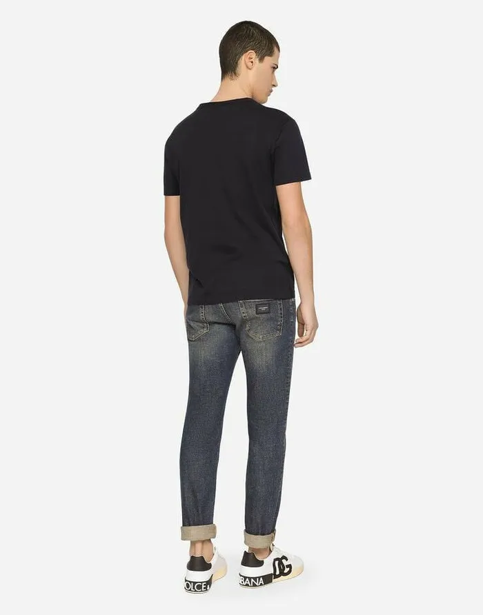 Dolce and Gabbana Denim Men Light Blue Wash Skinny Stretch Jeans Blue Dolce and Gabbana Denim Men Light Blue Wash Skinny Stretch Jeans Blue