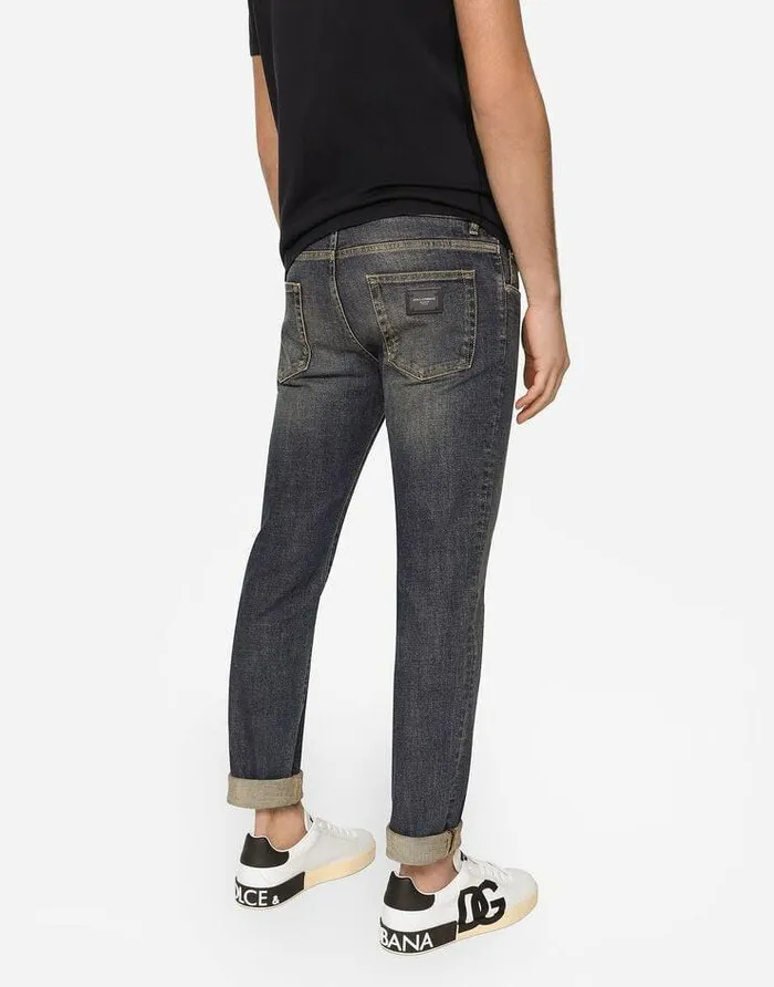 Dolce and Gabbana Denim Men Light Blue Wash Skinny Stretch Jeans Blue Dolce and Gabbana Denim Men Light Blue Wash Skinny Stretch Jeans Blue