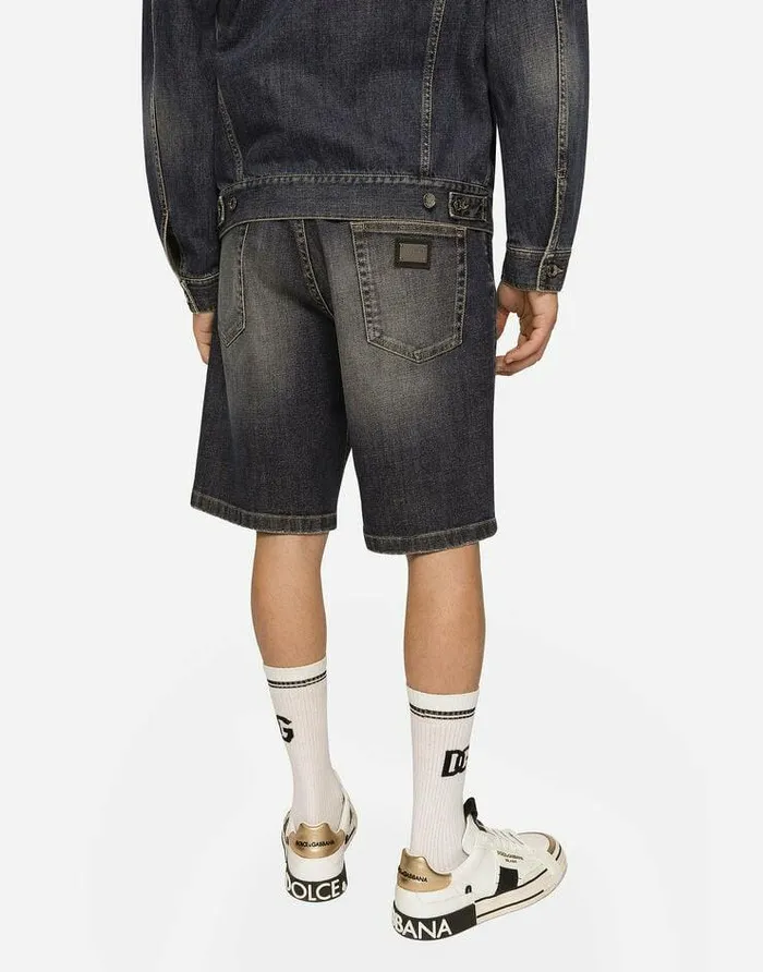 Dolce and Gabbana Denim Men Light Blue Wash Stretch Denim Shorts Multicolor Dolce and Gabbana Denim Men Light Blue Wash Stretch Denim Shorts Multicolor