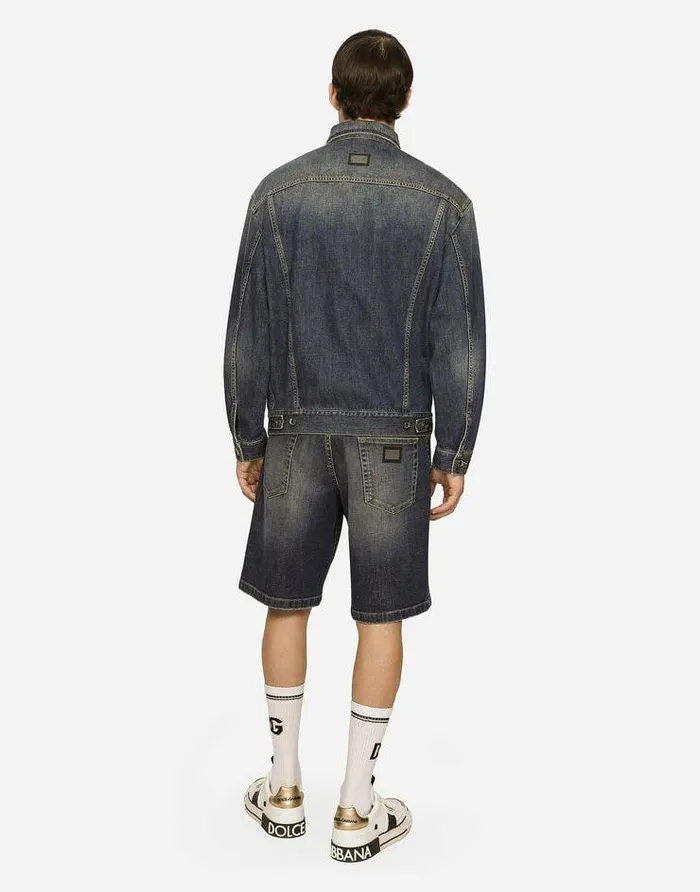 Dolce and Gabbana Denim Men Light Blue Wash Stretch Denim Shorts Multicolor Dolce and Gabbana Denim Men Light Blue Wash Stretch Denim Shorts Multicolor