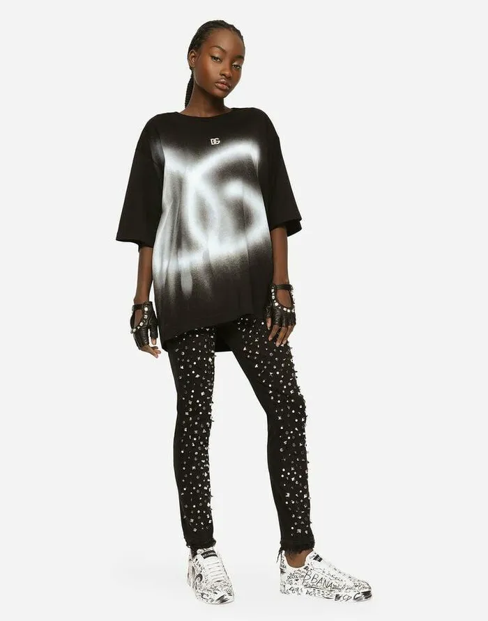 Dolce and Gabbana Denim Women Audrey Jeans With Studs Multicolor Dolce and Gabbana Denim Women Audrey Jeans With Studs Multicolor