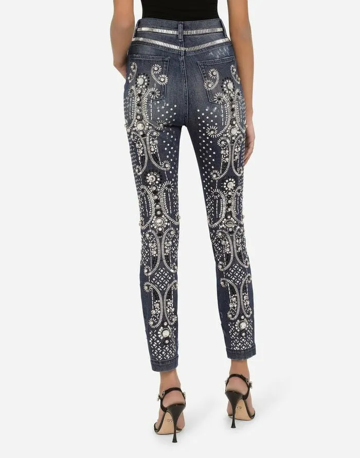 Dolce and Gabbana Denim Women Grace Jeans Multicolor Dolce and Gabbana Denim Women Grace Jeans Multicolor