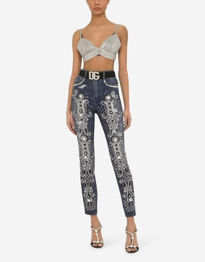 Dolce and Gabbana Denim Women Grace Jeans Multicolor Dolce and Gabbana Denim Women Grace Jeans Multicolor