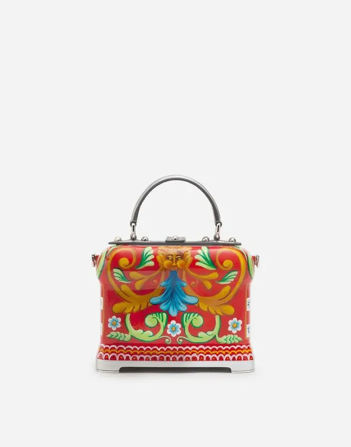 Dolce and Gabbana Handbags Women Coffee Machine Dolce Box Bag With Carretto Design Multicolor