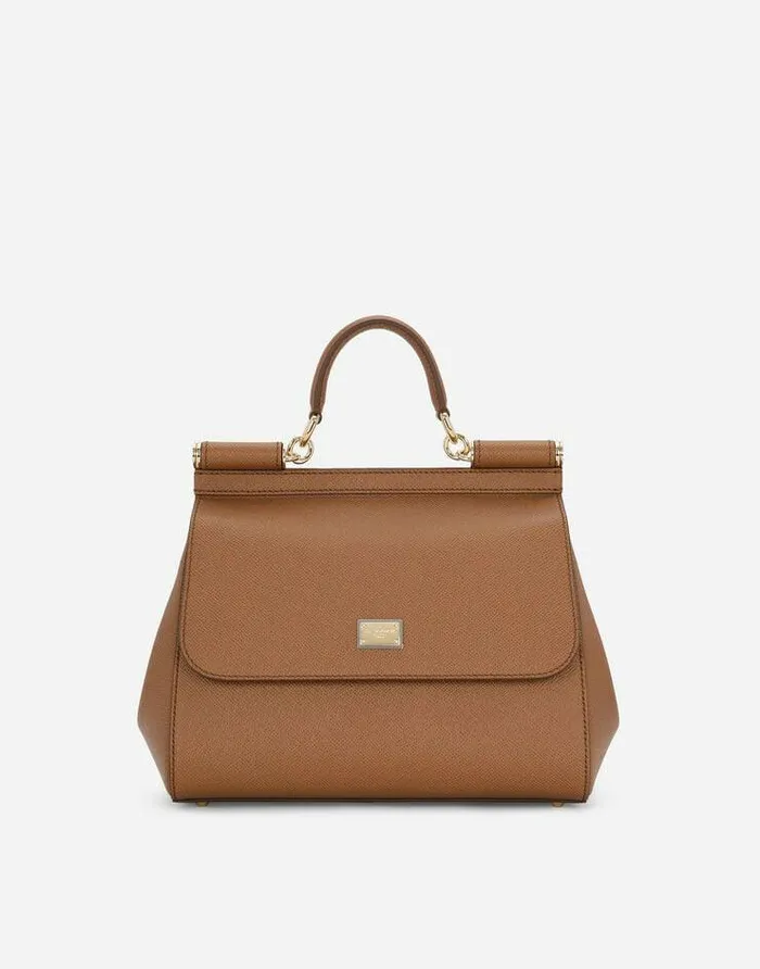 Dolce and Gabbana Handbags Women Large Sicily Handbag Brown
