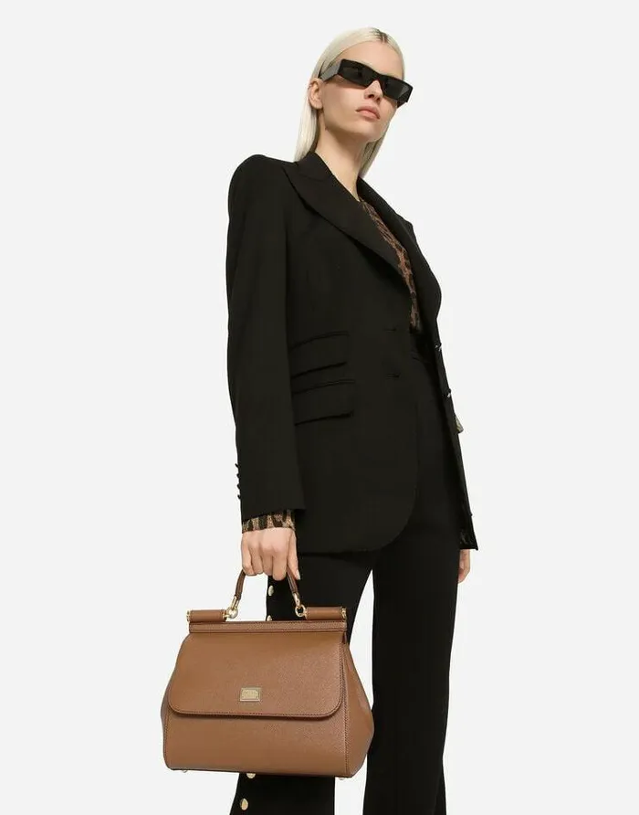 Dolce and Gabbana Handbags Women Large Sicily Handbag Brown Dolce and Gabbana Handbags Women Large Sicily Handbag Brown