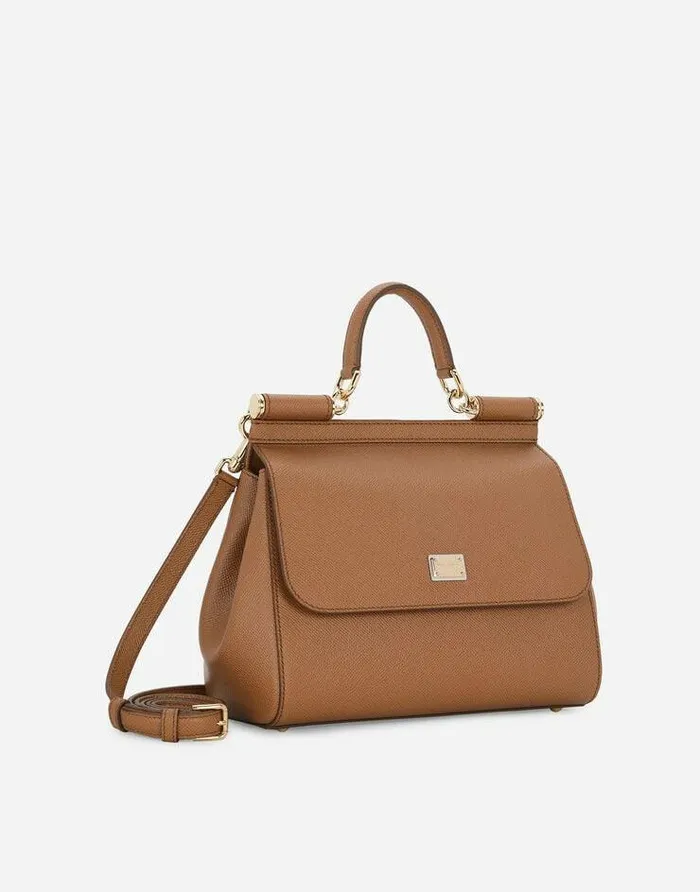 Dolce and Gabbana Handbags Women Large Sicily Handbag Brown Dolce and Gabbana Handbags Women Large Sicily Handbag Brown