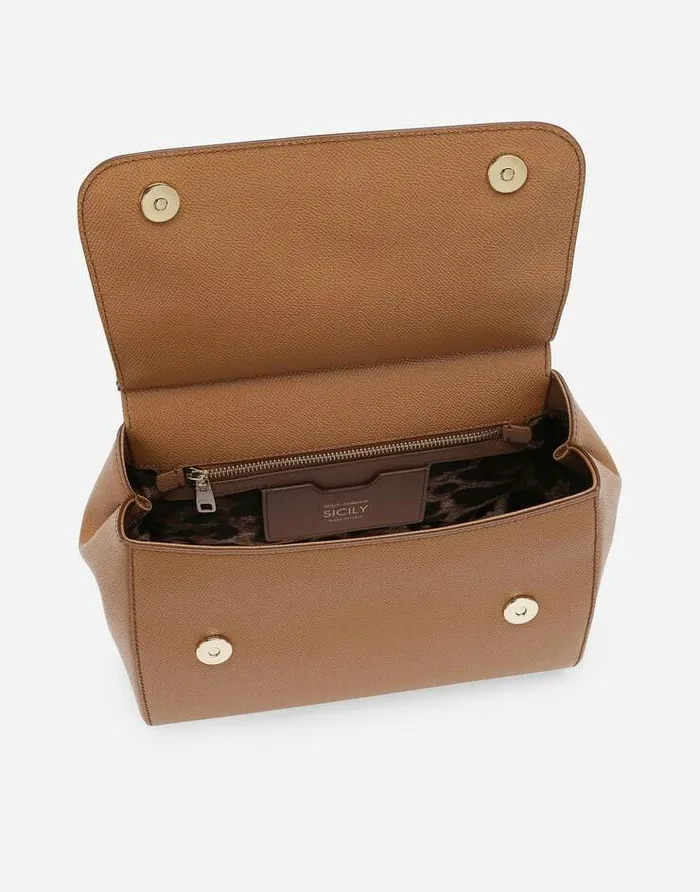 Dolce and Gabbana Handbags Women Large Sicily Handbag Brown Dolce and Gabbana Handbags Women Large Sicily Handbag Brown