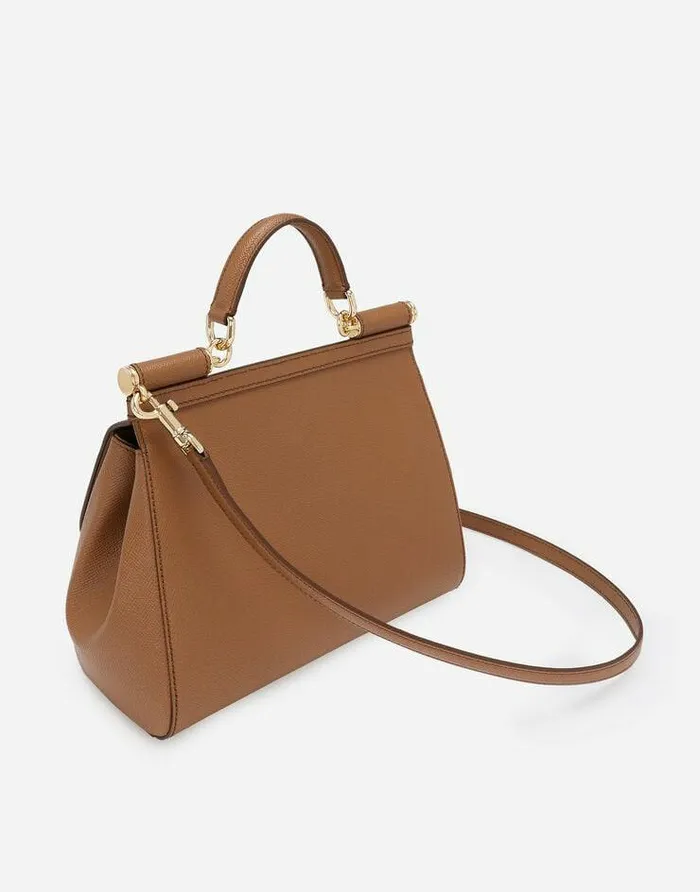 Dolce and Gabbana Handbags Women Large Sicily Handbag Brown Dolce and Gabbana Handbags Women Large Sicily Handbag Brown