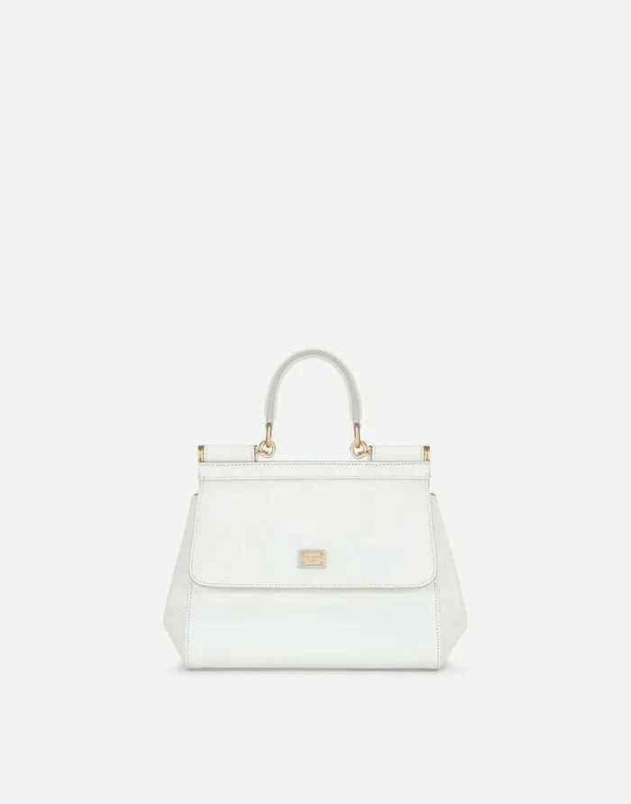 Dolce and Gabbana Handbags Women Medium Sicily Handbag White