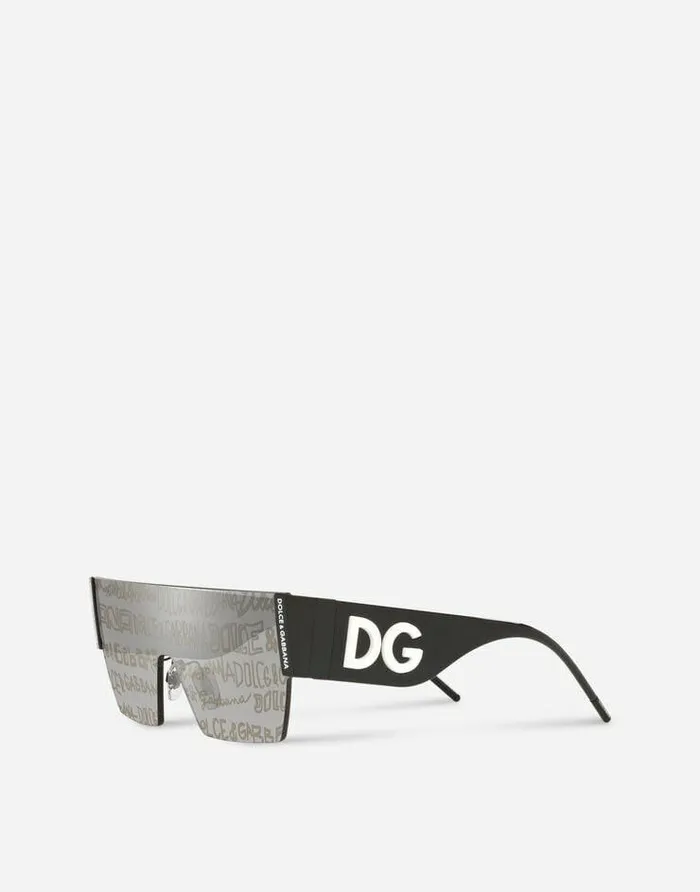 Dolce and Gabbana Icons Men Dna Graffiti Sunglasses Black Gold And Silver Dolce and Gabbana Icons Men Dna Graffiti Sunglasses Black Gold And Silver