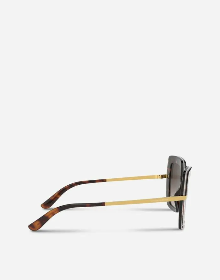 Dolce and Gabbana Icons Women Half Print Sunglasses Carretto Print Dolce and Gabbana Icons Women Half Print Sunglasses Carretto Print