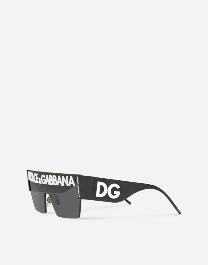 Dolce and Gabbana Icons WomenMen DG Logo Sunglasses Black Dolce and Gabbana Icons WomenMen DG Logo Sunglasses Black