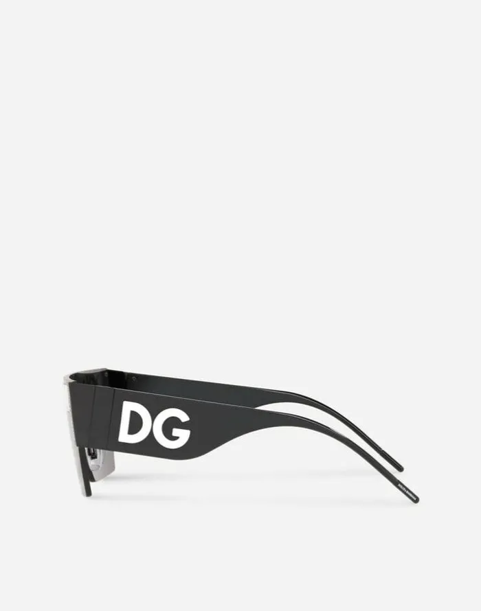 Dolce and Gabbana Icons WomenMen DG Logo Sunglasses Black Dolce and Gabbana Icons WomenMen DG Logo Sunglasses Black