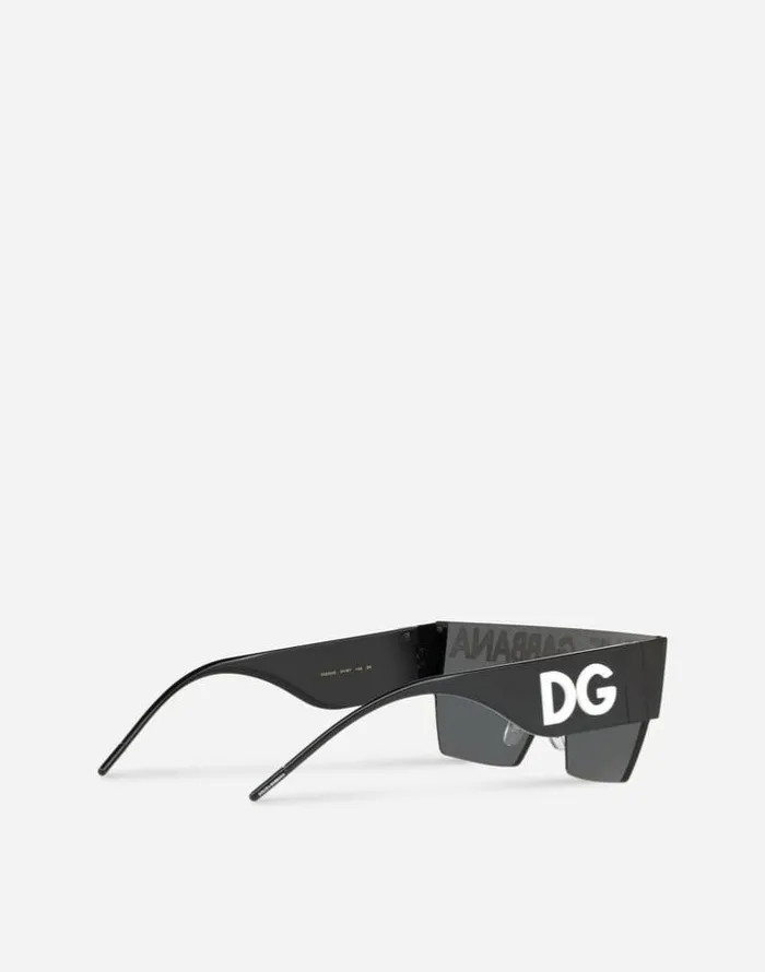 Dolce and Gabbana Icons WomenMen DG Logo Sunglasses Black Dolce and Gabbana Icons WomenMen DG Logo Sunglasses Black