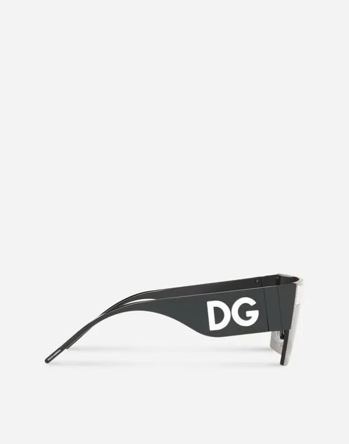 Dolce and Gabbana Icons WomenMen DG Logo Sunglasses Black Dolce and Gabbana Icons WomenMen DG Logo Sunglasses Black