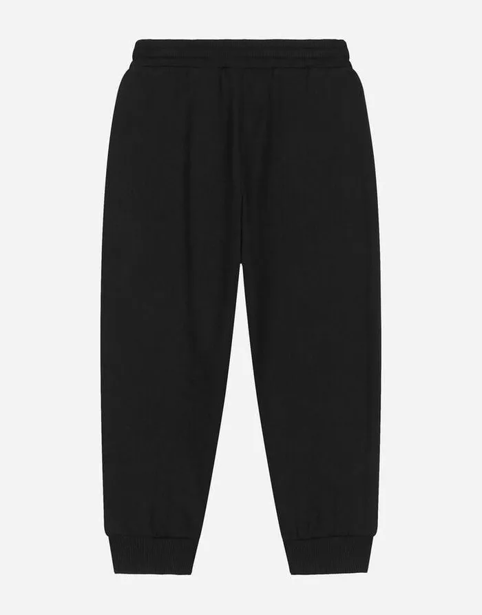 Dolce and Gabbana Mini Me Boy Children Jersey Jogging Pants With Allover Flocked Print Multicolor Dolce and Gabbana Mini Me Boy Children Jersey Jogging Pants With Allover Flocked Print Multicolor