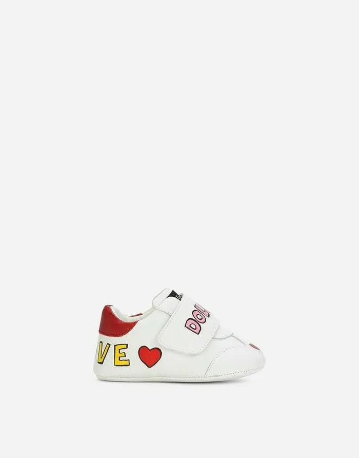 Dolce and Gabbana Newborn Girls039 Shoes 1620 Children Printed Nappa Leather Sneakers Multicolor Dolce and Gabbana Newborn Girls039 Shoes 1620 Children Printed Nappa Leather Sneakers Multicolor