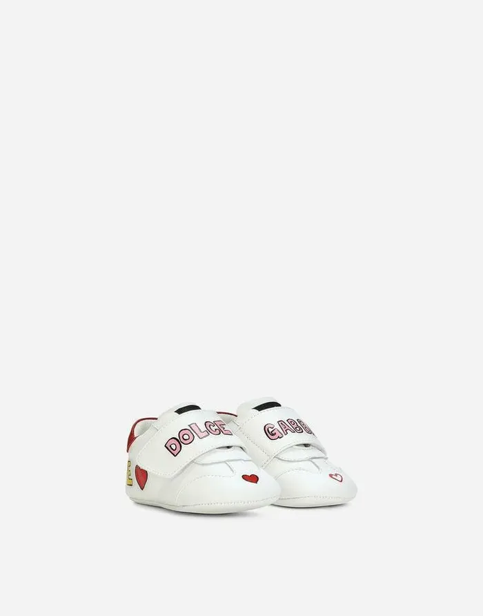 Dolce and Gabbana Newborn Girls039 Shoes 1620 Children Printed Nappa Leather Sneakers Multicolor Dolce and Gabbana Newborn Girls039 Shoes 1620 Children Printed Nappa Leather Sneakers Multicolor