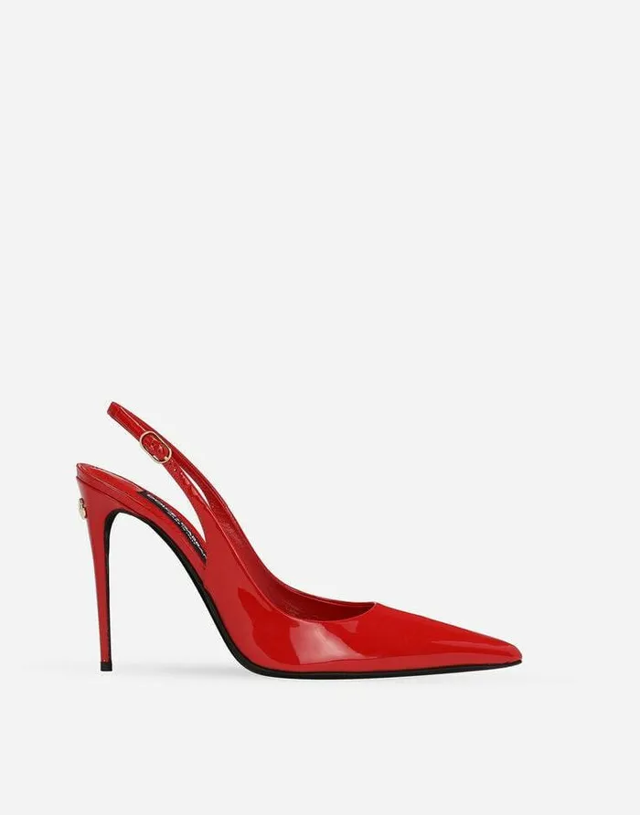 Dolce and Gabbana Pumps And Slingback Women Patent Leather Slingbacks Red