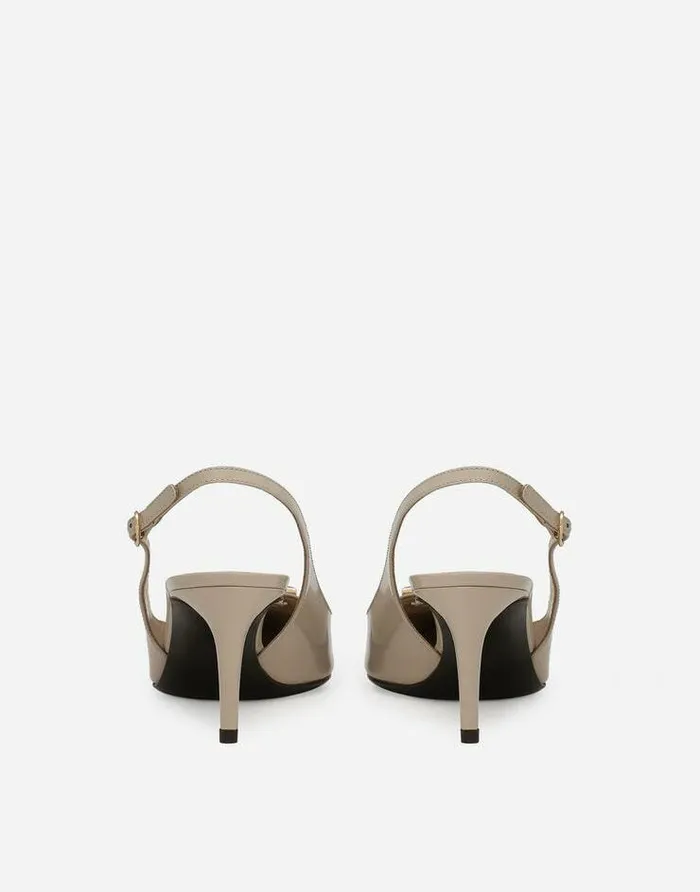 Dolce and Gabbana Pumps And Slingback Women Polished Calfskin Slingbacks Beige Dolce and Gabbana Pumps And Slingback Women Polished Calfskin Slingbacks Beige