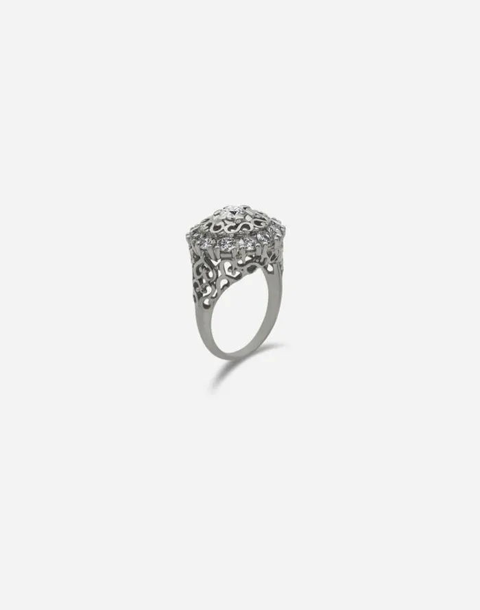 Dolce and Gabbana Rings Women Sicily Ring In White Gold With Diamonds White Gold Dolce and Gabbana Rings Women Sicily Ring In White Gold With Diamonds White Gold