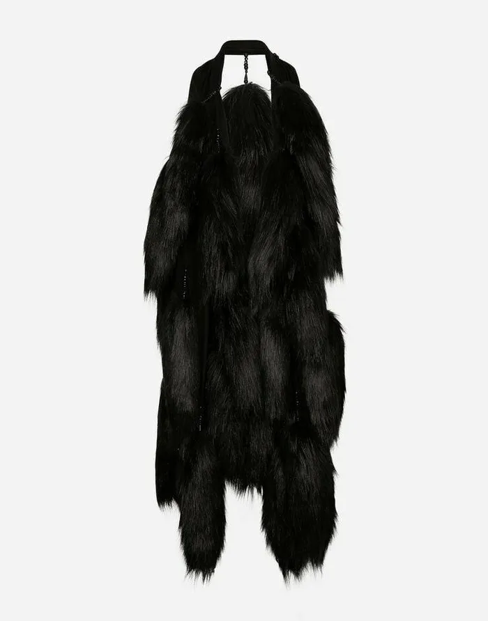 Dolce and Gabbana Scarves And Silks Women KIM DOLCEandGABBANA Faux Fur Stole Black Dolce and Gabbana Scarves And Silks Women KIM DOLCEandGABBANA Faux Fur Stole Black